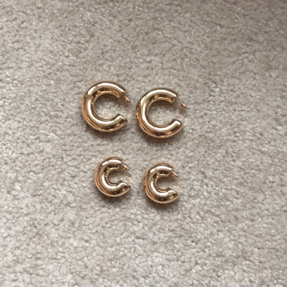 SHEIN chunky gold hoops!